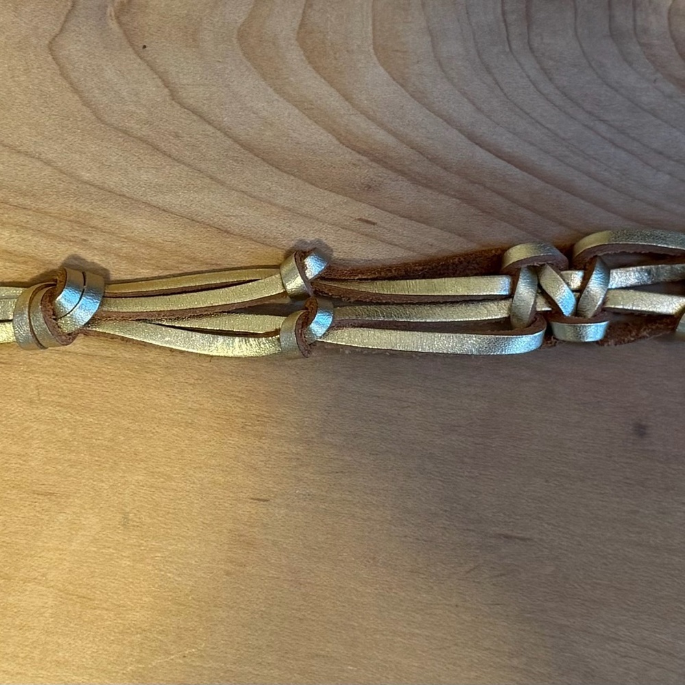 Belt - Metallic Gold Braided, Women’s‎ size S/M - Picture 11 of 11